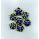 Indian Lampwork Beads Blue with Dots