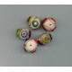 Indian Lampwork Bead Beige with Milifiori