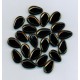 Czech Black and Bronze Flat Teardrop Small