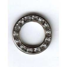 15mm Swarovski Silver Round with Diamontes