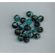 Bohemian Glass Blue-Brown Facetted 10mm Rounds