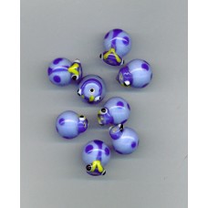 Indian Lampwork Beads Blue Bugs