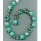 Blue Turquoise Skulls 22mm