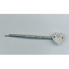 Bohemian Hair Pin with Crystal Diamonte Heart