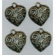 Brass Ox Filigree Heart