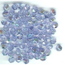 Bohemian Glass 6mm Facetted Light Sapphire AB