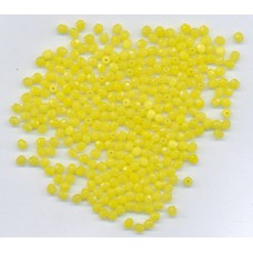 Czech Yellow 3mm Facetted Beads