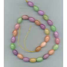 Candy-Coloured Dyed Jade Oval Tubes