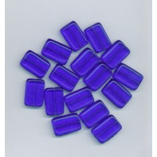 Bohemian Glass Cobalt Blue Rectanglular Bead