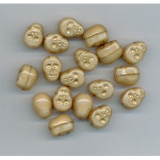 Czech Skulls Beige with Gold Detail