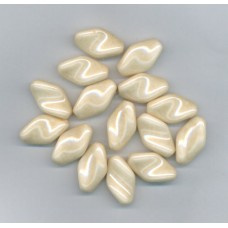 Czech Large Cream Twist Bead