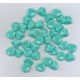 Czech Turquoise Pinched Leaf-Shaped Bead