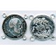 Double-Sided Antique Silver Metalised Plastic Coin Large