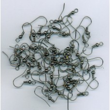 Earwire with Ball & Spring Black Nickle