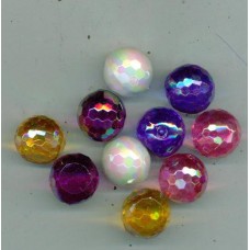 15 mm flat domes  in mixed colours