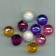 15 mm flat domes  in mixed colours