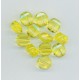 Czech Lemon-Coloured Facetted Coin Bead