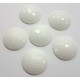 Round 22mm White Facetted Cabochon
