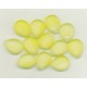 Czech Matte Yellow Striped Fat Teardrops