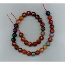Fire Agate Facetted 10mm Rounds