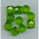 Czecg Olivine Facetted Flat-Top Barrel Bead