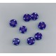 Indian Lampwork Beads Frosted Blue with White Spots