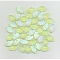Czech Frosted Yellow Leaves with AB
