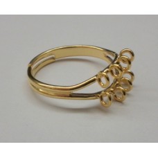 Ring Shank with Loops Gold