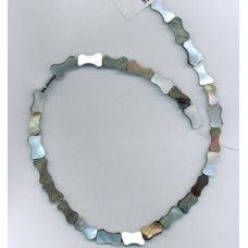 Bone-Shaped Grey Mother of Pearl Beads