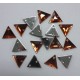 Facetted Flat Back Triangle Topaz