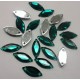 Facetted Flat Back Small Oval Emerald