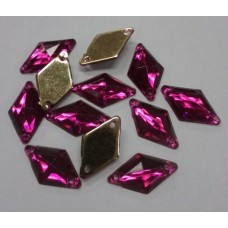 Facetted Flat Back Diamond Fuchsia