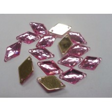 Facetted Flat Back Diamond Light Rose