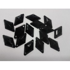 Facetted Flat Back Diamond Black
