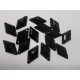 Facetted Flat Back Diamond Black