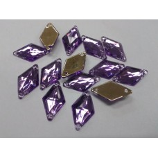 Facetted Flat Back Diamond Violet