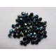 Bohemian Glass 6mm Rounds Black with AB