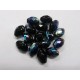 Bohemian Glass Black Oval with AB