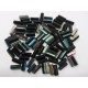 Bohemian Glass Facetted Tube in Black with AB