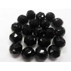 Bohemian Glass 10mm Rounds in Black