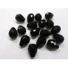 Bohemian Glass Teardrops Large in Black