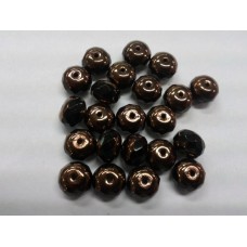 Bohemian Glass Black & Bronze Briolette Beads