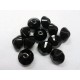 Bohemian Glass Black Saucer Beads