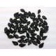 Bohemian Glass Black Leaves Small