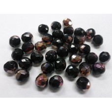 Bohemian Glass 8mm Rounds with Bronze Finish