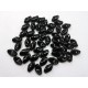 Bohemian Glass Black Twist Bead Small
