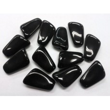 Bohemian Glass Black Irregular Bead