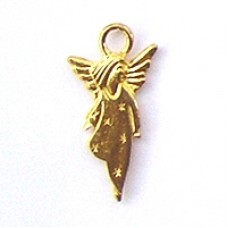 GOLD ANGEL WITH STARS ON HER DRESS