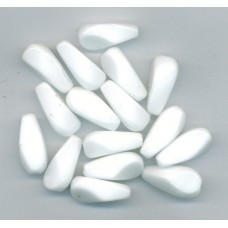 White Facetted Teardrop