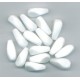 White Facetted Teardrop